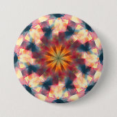 Prismatische caleidoscopische psychedelische manda ronde button 7,6 cm (Voorkant)