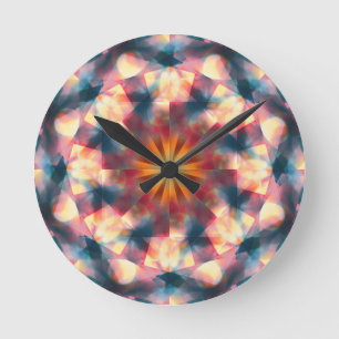 Prismatische caleidoscopische psychedelische manda ronde klok