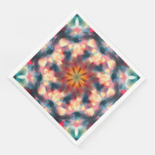 Prismatische caleidoscopische psychedelische manda servet (Hoek)