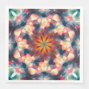 Prismatische caleidoscopische psychedelische manda servet