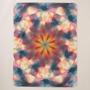 Prismatische caleidoscopische psychedelische manda sherpa deken