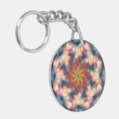 Prismatische caleidoscopische psychedelische manda sleutelhanger (Voorkant Links)