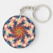 Prismatische caleidoscopische psychedelische manda sleutelhanger (Achterkant)