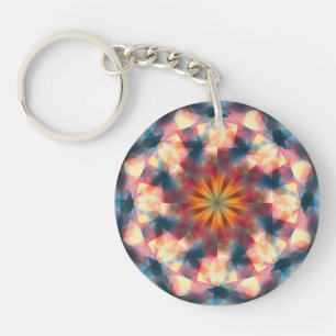 Prismatische caleidoscopische psychedelische manda sleutelhanger
