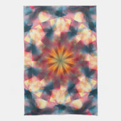 Prismatische caleidoscopische psychedelische manda theedoek (Verticaal)