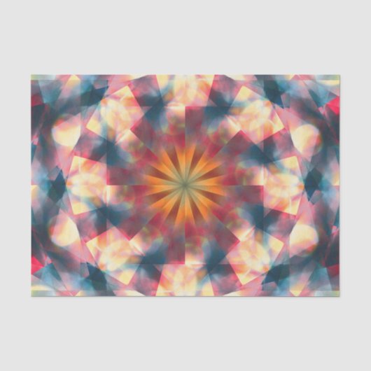 Prismatische caleidoscopische psychedelische manda tissuepapier (Voorkant)