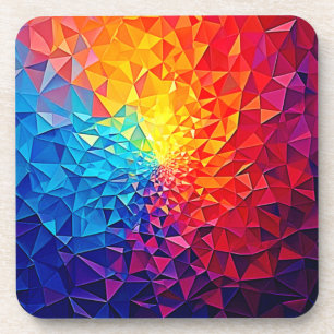Prismatische Chaos Digitale Rasterontwerp Bier Onderzetter