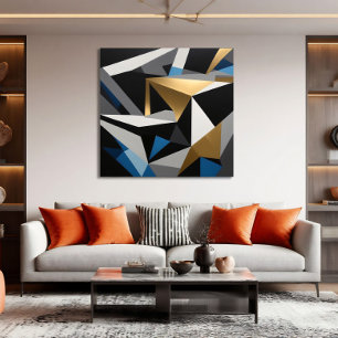 Prismatische fragmenten Onderling verbonden drieho Poster