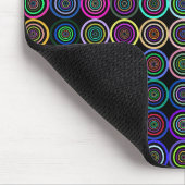 Prismatische Groovy Concentric Achtergrond Muismat (Hoek)