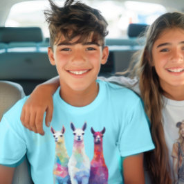 Prismatische lama's t-shirt