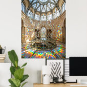 Prismatische Licht Atrium Hal Poster (Thuiskantoor)