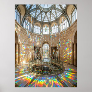 Prismatische Licht Atrium Hal Poster