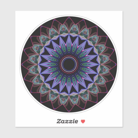  prismatische mandala sticker (Vel)