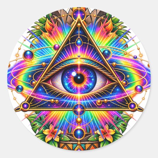 Prismatische Orbit Oog Sticker (Voorkant)