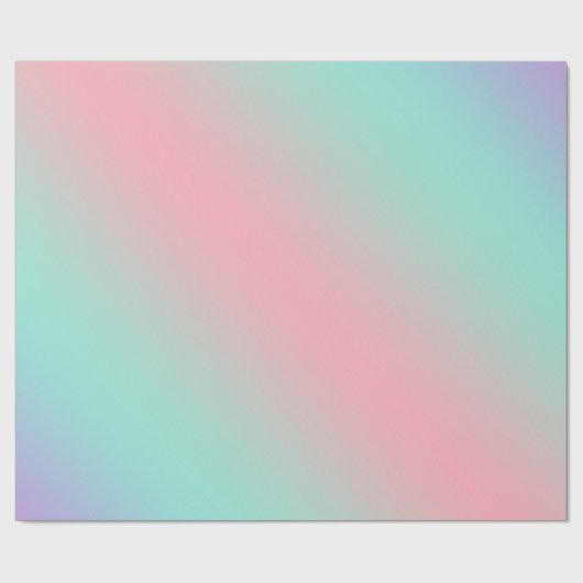 Prismatische pastelroze munt paarse droomgradiënt cadeaupapier (Vlak)