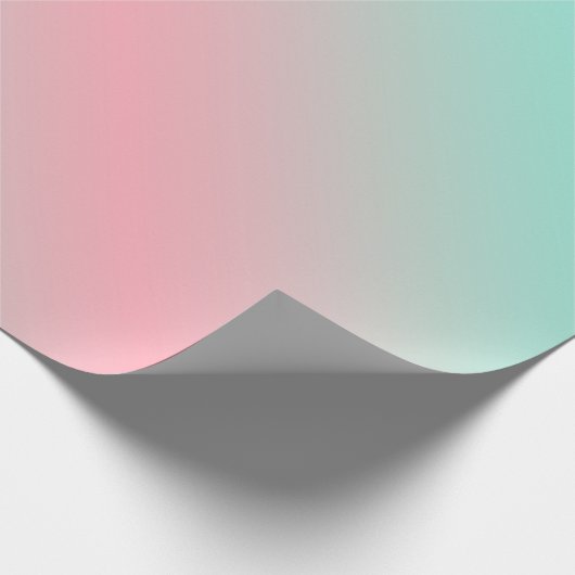 Prismatische pastelroze munt paarse droomgradiënt cadeaupapier (Hoek)