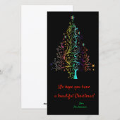 Prismatische regenboog kerstboom feestdagenkaart (Voorkant / Achterkant)