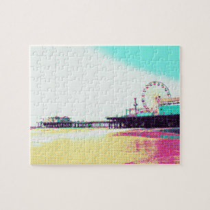 Prismatische Stippen Santa Monica Pier Legpuzzel