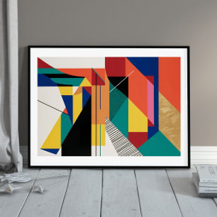 Prismatische structuur poster