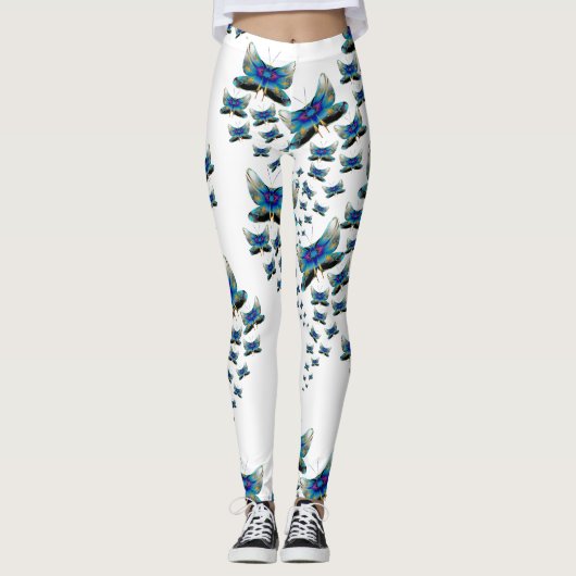 Prismatische Vlinder Cascade Leggings (Voorkant)