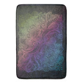 prismatische werveling | Rainbow Fractal Feather A Badmat (Voorkant Verticaal)