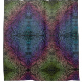 prismatische werveling | Rainbow Fractal Feather A Douchegordijn (Voorkant)