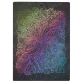 prismatische werveling | Rainbow Fractal Feather A Klembord (Achterkant)