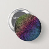 prismatische werveling | Rainbow Fractal Feather A Ronde Button 5,7 Cm (Voorkant /achterkant)