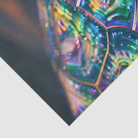 Prismatische Zee Turtle Kleurrijke Decoupage Tissuepapier (Detail)