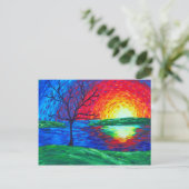 Prismatische zon briefkaart (Staand voorkant)