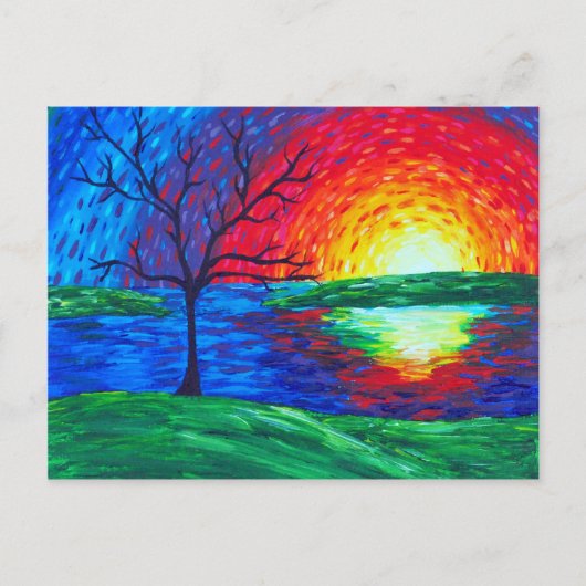 Prismatische zon briefkaart (Voorkant)