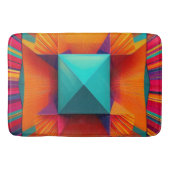 Prismatische Zonne-uitbarsting: Krachtige Abstract Badmat (Voorkant)