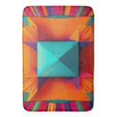 Prismatische Zonne-uitbarsting: Krachtige Abstract Badmat (Voorkant Verticaal)