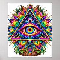 Prismatische Zonne-uitbarsting Oog Poster