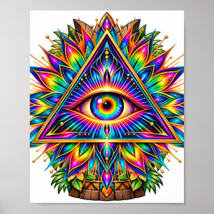 Prismatische Zonne-uitbarsting Oog Poster