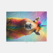 Prismhorn: De regenboog Capybaraicorn, Fleece Deken (Voorkant (Horizontaal))