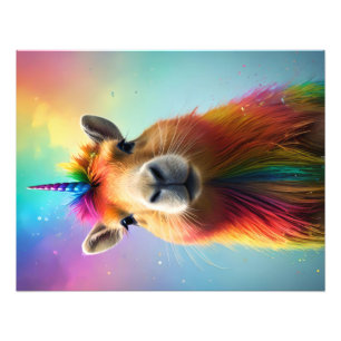 Prismhorn: De Regenboog Capybaraicorn, Foto Afdruk