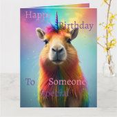 Prismhorn: De regenboog Capybaraicorn, Kaart (Gele Bloem)