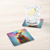 Prismhorn: De regenboog Capybaraicorn Kartonnen Onderzetters (Insitu)
