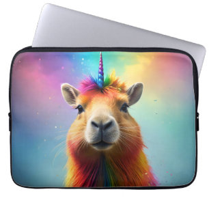 Prismhorn: De Regenboog Capybaraicorn Laptop Sleeve