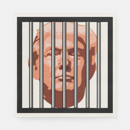 Prison Bars Trump Impeachment Party Servet (Voorkant)