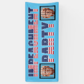 Prison Bars Trump Impeachment Party Spandoek (Verticaal)