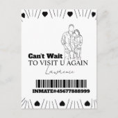 Prison Cards Long Distance Visit Couples Hearts Briefkaart (Voorkant)