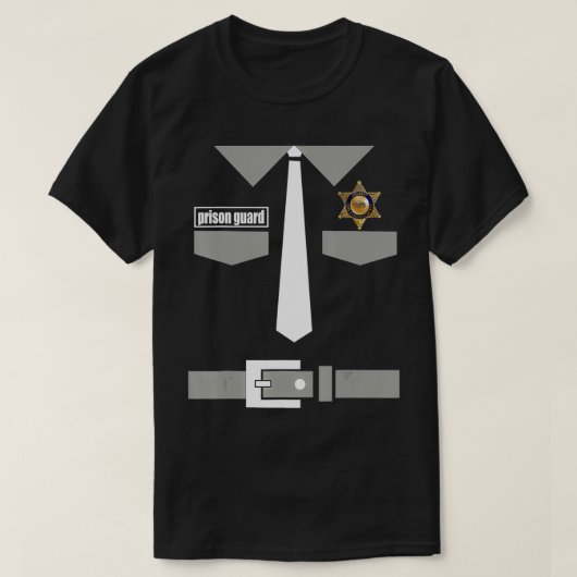 Prison Guard Halloween Costume  Correctional Offic T-shirt (Design voorkant)