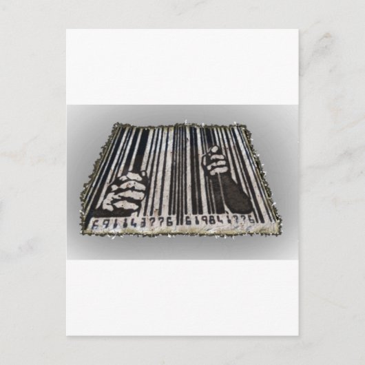 PRISON JAIL BAR CODE BRIEFKAART (Voorkant)