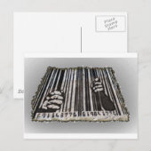 PRISON JAIL BAR CODE BRIEFKAART (Voorkant / Achterkant)