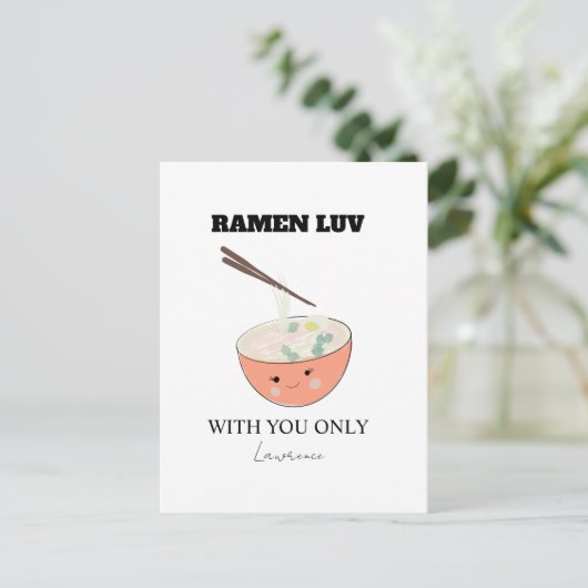 Prison Long Distance Cute Ramen Soup  Briefkaart (Staand voorkant)