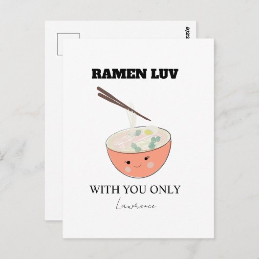 Prison Long Distance Cute Ramen Soup  Briefkaart (Voorkant / Achterkant)