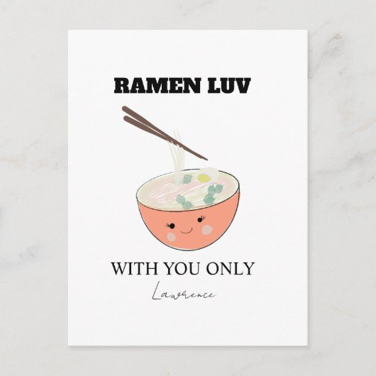 Prison Long Distance Cute Ramen Soup Briefkaart (Voorkant)
