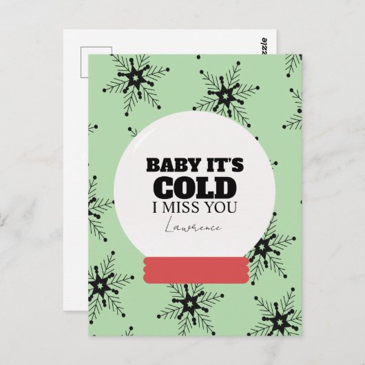 Prison Long Distance Winter Christmas Snowglobe Briefkaart (Voorkant / Achterkant)